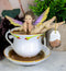 Magical Encounters Shocked Fairy Bathing In Tea Cup Figurine Fantasy Collectible