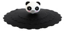 Set Of 4 Black Giant Panda Reusable Silicone Coffee Tea Cup Cover Lids Air Tight