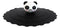 Set Of 4 Black Giant Panda Reusable Silicone Coffee Tea Cup Cover Lids Air Tight