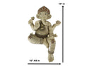 Ebros 15" Tall Hindu Ganesha Holding Modaka Bowl & Lotus Table Edge Shelf Sitter - Ebros Gift