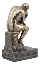 Auguste Rodin Le Penseur The Thinker Sitting On Books Statue The Poet Figurine