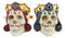 Ebros Set of 4 Casino Royale King Skulls In 4 Suits Spade Heart Club Diamond Figurine