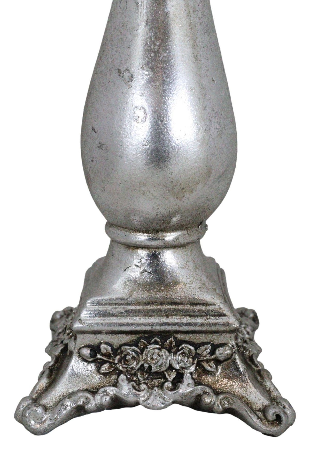 Antiqued Gothic Rococo Baroque Shades Of Alchemy Rose Decorative Candle Holder - Ebros Gift