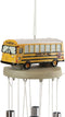 Ebros Gift Decorative North American Yellow School Bus Model Resonant Relaxing Wind Chime Patio Garden Accent of Buses Child Day Care Transportation Education Theme