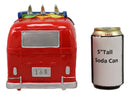 Large Red Camper Van Minibus Boys Girls Children Money Coin Piggy Bank Figurine