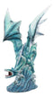 Large Flying Sea Dragon Statue 16.5"Long Mythical Fantasy Ocean Dragon Lord