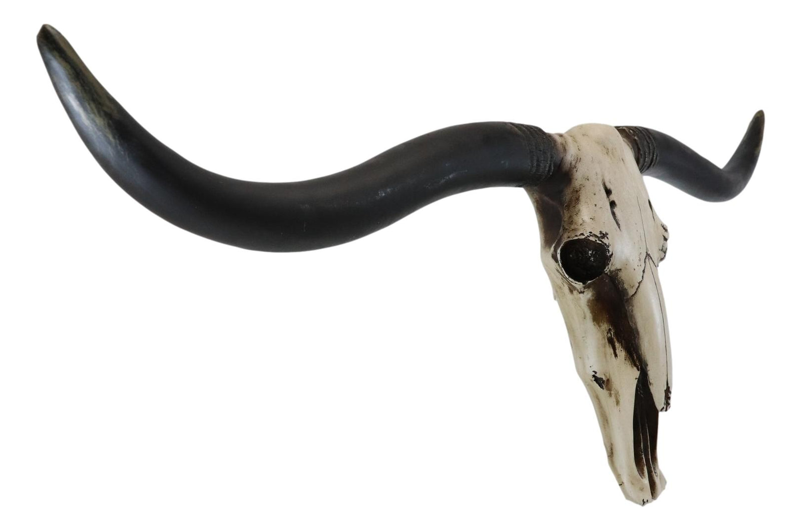 Large 36"L Rustic Western Longhorn Steer Cow Skull Wall Head Decor Pla ...