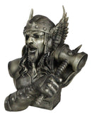 Ebros Large Norse God Thor Steel Finish Bust Statue Thunder Hammer