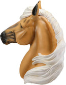Ebros Large Equine Chestnut Palomino Parade Horse Head Wall Sculpture 17.5"H