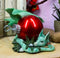 Ebros Amy Brown Holiday Treasure Dragon Sleeping With Red Ornament Mistletoe Figurine