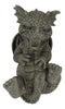 Ebros Whimsical L.O.L Soul Garden Laughing Out Loud Dragon Statue 7.75" Tall Faux Stone Resin Finish Hilarious LOL Fantasy Animated Dragons Welcome Guest Greeter Decor Figurine