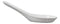 Ebros Contemporary Glossy White Porcelain Ceramic Soup Spoons With Hole Pack Of 6 Set 1 oz Capacity