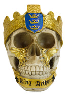 Matter Of Britain King Arthur And Excalibur Roundtable Knights Goth Skull Statue