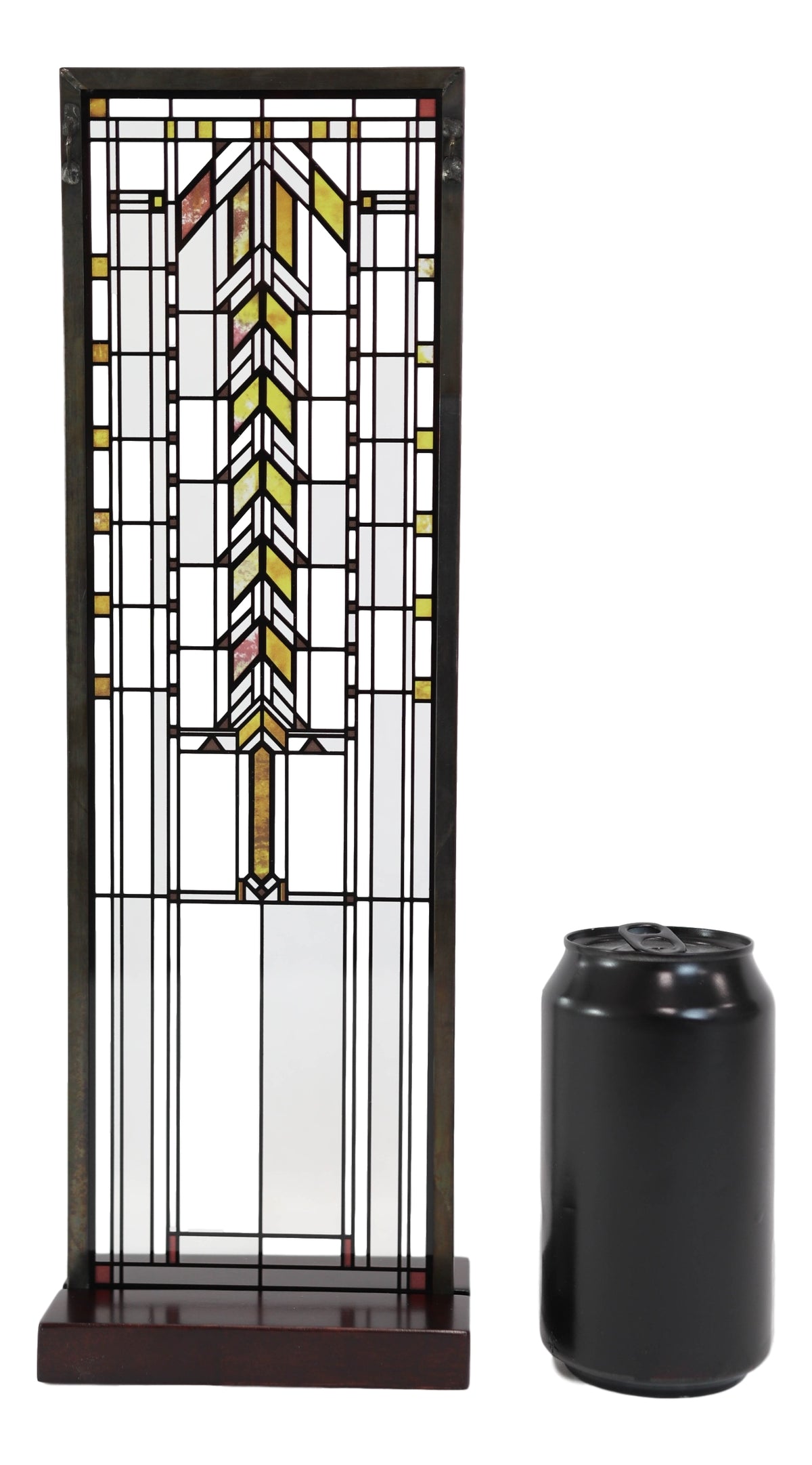 Frank Lloyd Wright Barton House Buffet Door Stained Glass Wall Or Desktop Plaque - Ebros Gift