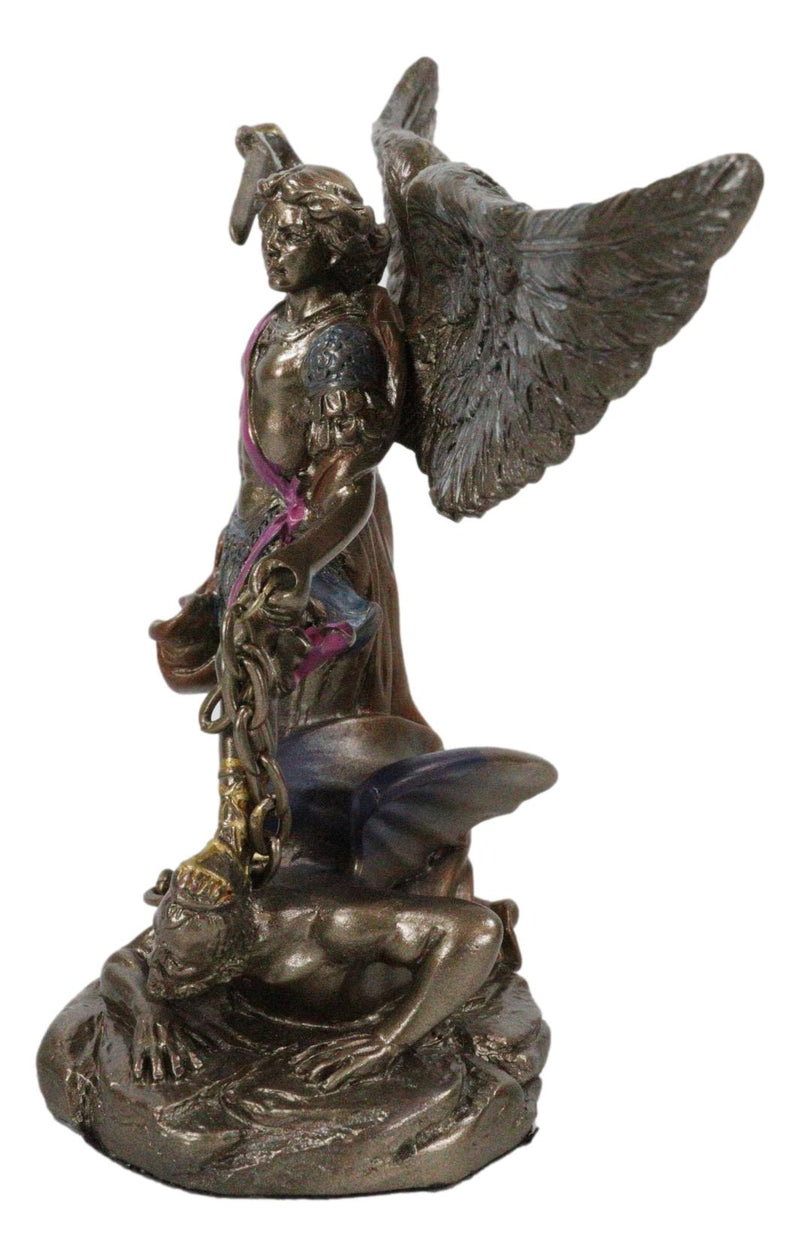 Small Guido Reni Saint Michael The Archangel Trampling On The Devil Figurine
