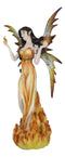 Elemental Pyre Fire Fairy Figurine Flame Ember Faerie Fantasy Sculpture 12"H