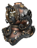 Marine Octopus Kraken Steampunk Divers Helmet With Skull Incense Cone Burner