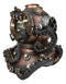 Marine Octopus Kraken Steampunk Divers Helmet With Skull Incense Cone Burner