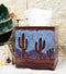 Rustic Southwestern Desert Cactus Arizona Wilderness 5 Piece Powder Bathroom Set