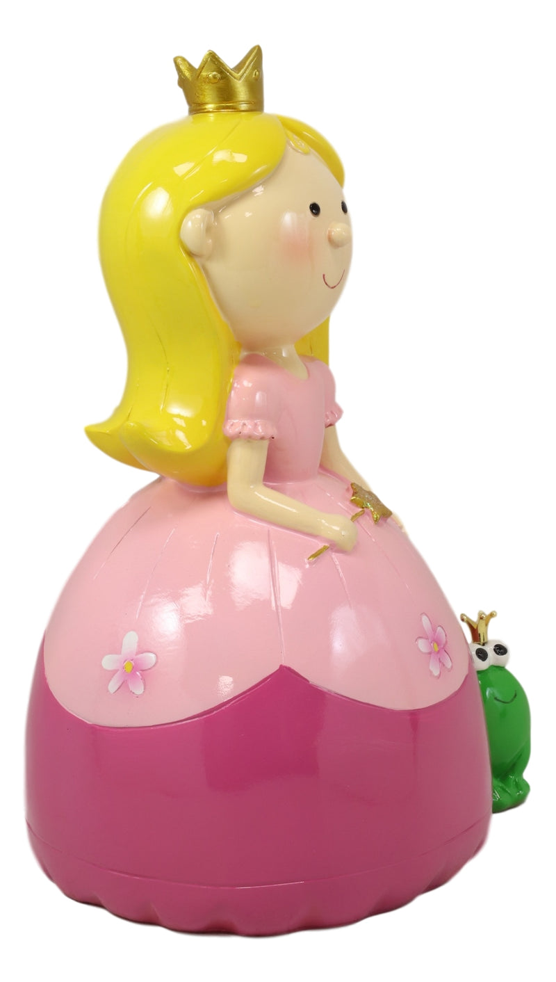 Pretty Fairy Princess With Frog Prince Children Boys Girls Money Coin Piggy Bank
