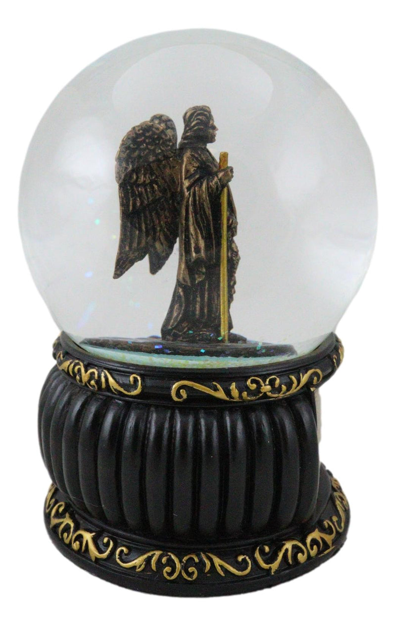 Christian Holy Archangel Saint Raphael Angel Of Healing Water Globe Figurine