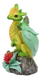 Ebros Fantasy Green Thumb Tropical Pineapple Dragon Statue Fairy Garden Collectible