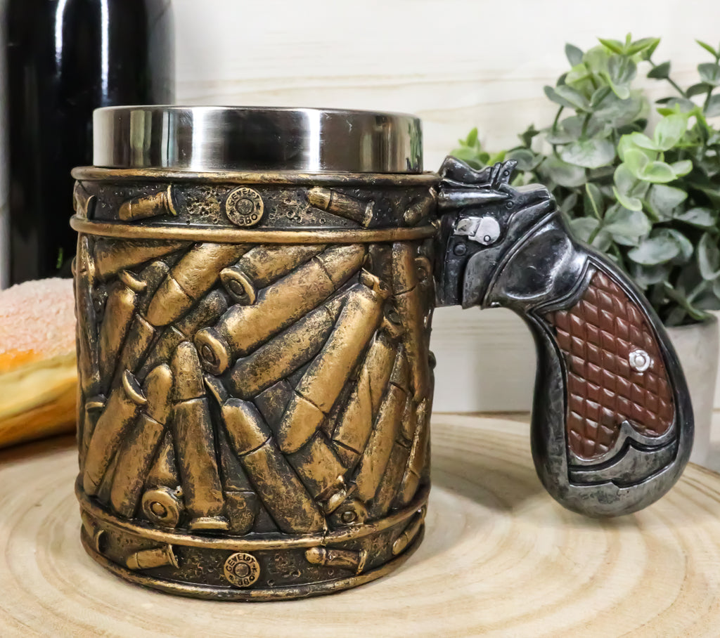 Pistol Beer Mug With Bullet Shell Decoration Men's Stainless - Temu