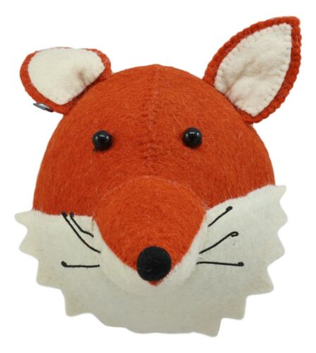 Ebros Fiona Walker England Handmade Organic Baby Animal Head Wall Decor Mini Safari and Farmland Collection (Mini Fox)