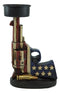 Western Patriotic USA Flag Revolver Pistol Gun Votive Tea Light Candle Holder