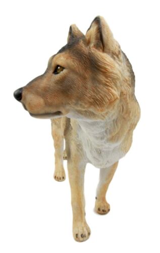 Ebros Gift Alpha Gray Wolf Figurine 12.5"L Timber Wolf On The Prowl Sculpture