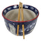 Japanese White Storks In Dark Blue Sky Ramen Soup Bowl With Chopsticks Set