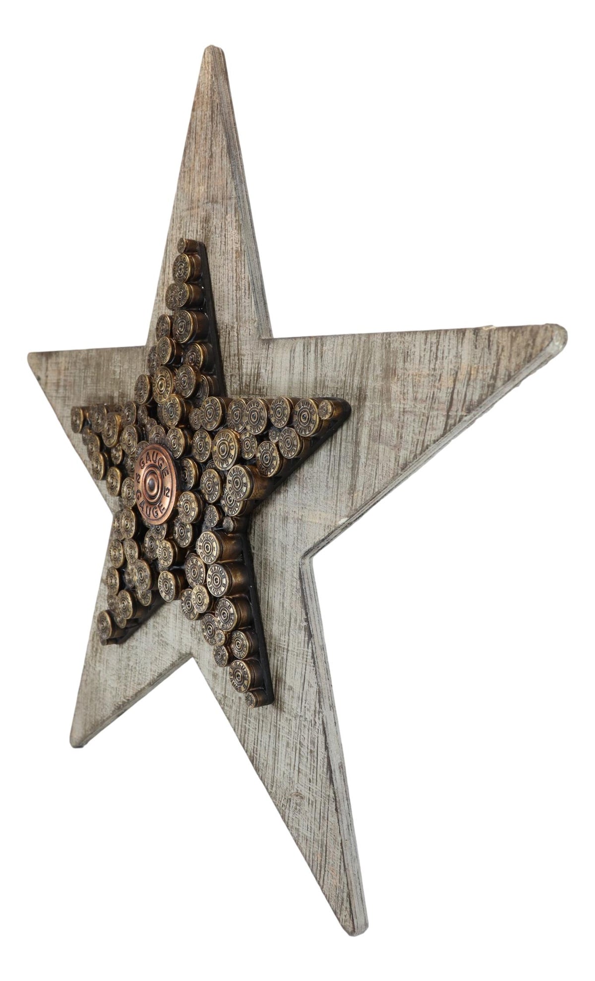 Oversized Rustic Western Patriotic Lone Star 12 Gauge Shotgun Shells Wall Decor