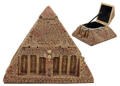 Ebros Egyptian Pyramid Box 7"Wide The Great Pyramid Of Khufu Hinged Trinket Box