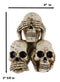 Stacked See Hear Speak No Evil Skulls Figurine Halloween Skeleton Decoration