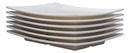 Ebros 11.5"W White Large Rectangular Modern Serving Plate or Dish SET OF 6 - Ebros Gift