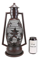 Old Fashioned Rustic Western Stars Electric Metal Lantern Lamp Or Shadow Caster