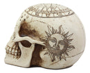 Ebros Solar Astrology Celestial Skull Statue Cartography Skull Cranium Figurine