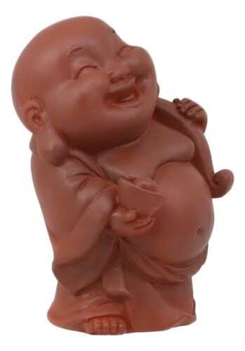Laughing Buddha With Gold Nugget Feng Shui Bodhissatva Maitreya Mini Figurine