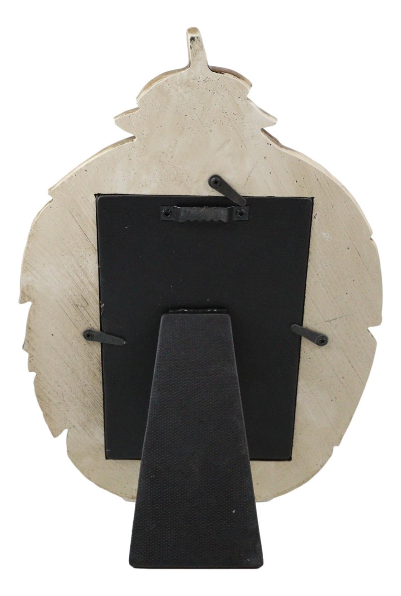 Green Southwestern Native Indian Butterfly Spotted Feather Picture Frame 4"X6"