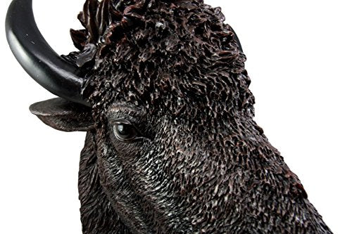 Ebros Large Bison Buffalo Hanging Wall Decor Sculpture Plaque Figurine 18.5" H - Ebros Gift