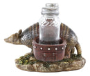 Rustic Wild Armadillo With Saddlebags Spice Delivery Salt Pepper Shakers Holder