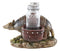 Rustic Wild Armadillo With Saddlebags Spice Delivery Salt Pepper Shakers Holder