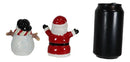 Jolly Seasons Christmas Santa Claus And Mr Snowman Salt And Pepper Shakers Set