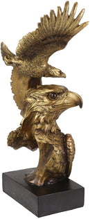 Ebros Large Wings Of Liberty American Bald Eagle Head Bust Soaring Eagle Statue