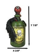 Wicca Paranormal Raven Crow With Eyeball Faux Poison Potion Bottle Prop Decor