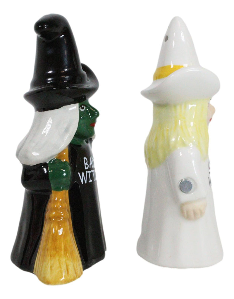 Good And Bad Elphaba Glinda Witches Carrying Broomsticks Salt And Pepper Shakers