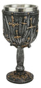 Valyrian Steel Swords And Armory With Excalibur Sword Hilt Stem Wine Goblet 6oz