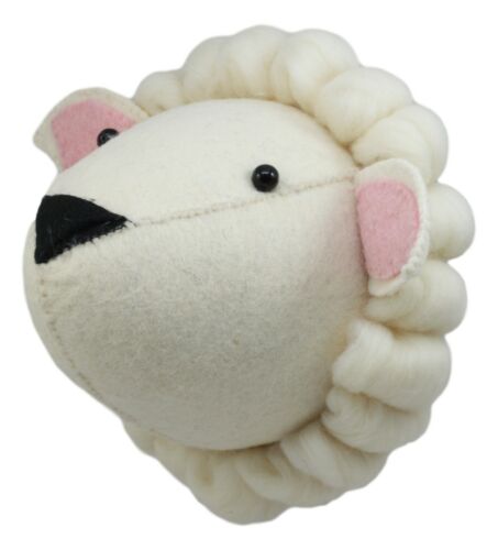 Ebros Fiona Walker England Handmade Organic Baby Mini Lamb Head Wall Decor - Ebros Gift