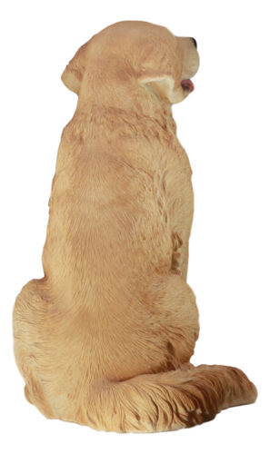 Ebros Lifelike Realistic Buddy Golden Retriever Statue 20.5" Tall Fine Pedigree Dog Breed Collectible Decor with Glass Eyes