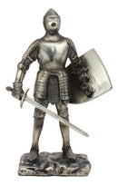 Ebros Holy Roman Empire Crusader Knight with Sword and Shield 7" Tall Figurine